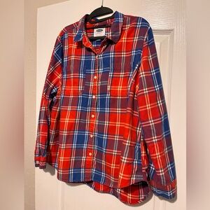 Old Navy Red and Blue Plaid Shirt
